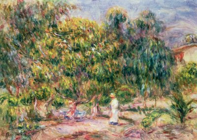 La femme en blanc dans le jardin des Colettes, 1915 - Pierre Auguste Renoir